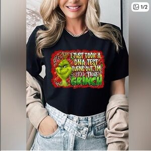 GRINGH DNA WOMENS MEDUIM GRAPHIC TEE BLACK BELLA CANVAS TAG NWOT